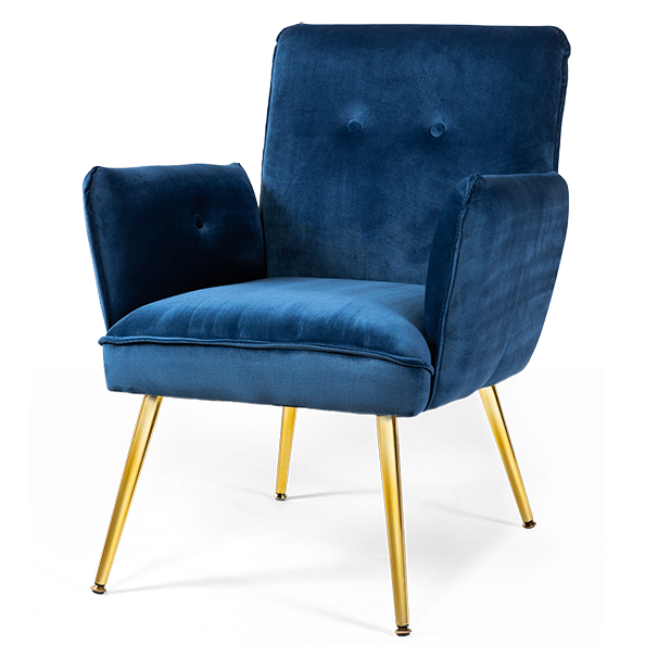 Кресло Mentoro blue Синий Латунь Кресло Mentoro blue Синий Латунь в Саратове | Loft Concept