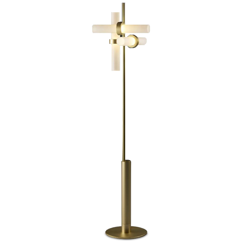 Торшер CILON Typography Floor Lamp III Золотой Белый Торшер CILON Typography Floor Lamp III Золотой Белый в Саратове | Loft Concept