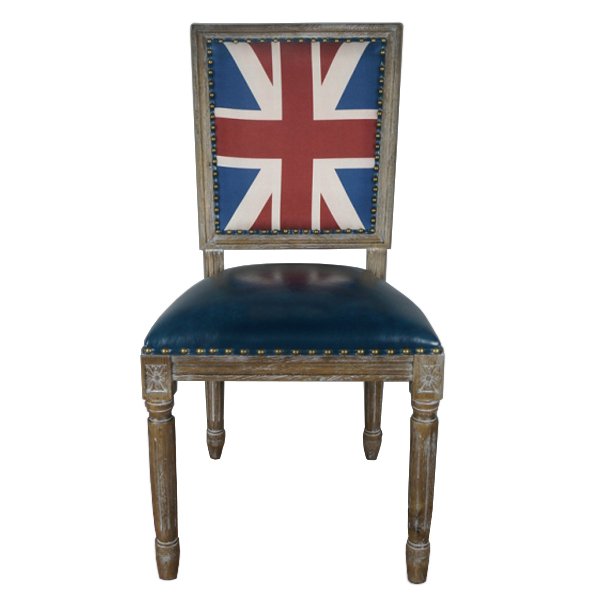 Кресло Union Jack Pattern III Коричневый Синий в Саратове | Loft Concept 