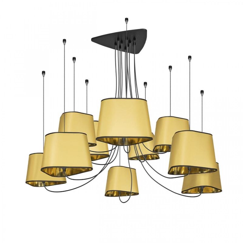 Люстра Designheure Lighting Gold 10 плафонов Золотой Черный Люстра Designheure Lighting Gold 10 плафонов Золотой Черный в Саратове | Loft Concept