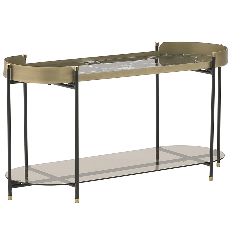 Кофейный стол Neale Coffee Table Золотой Черный Черный Мрамор Nero Кофейный стол Neale Coffee Table Золотой Черный Черный Мрамор Nero в Саратове | Loft Concept