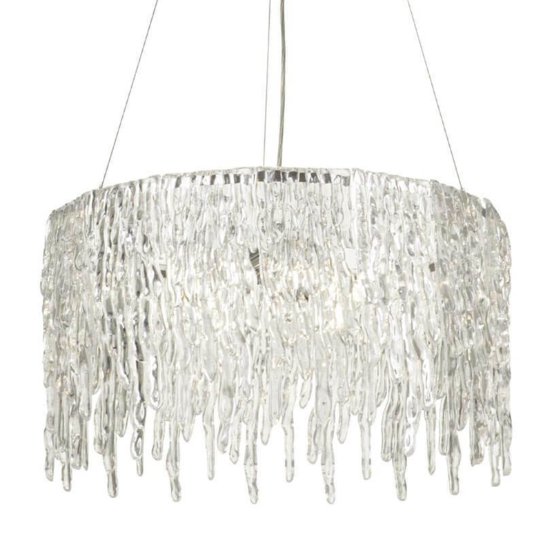 Люстра Cold Heart Silver Single Tier Chandelier Хром Прозрачное Стекло в Саратове | Loft Concept 