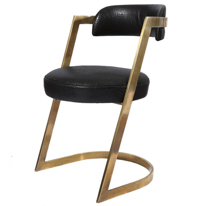 Стул Studio Dining Chair Черный Латунь в Саратове | Loft Concept 