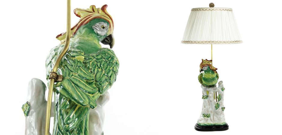 Настольная лампа Green Parrot Lamp Настольная лампа Green Parrot Lamp - Loft-Concept в Саратове
