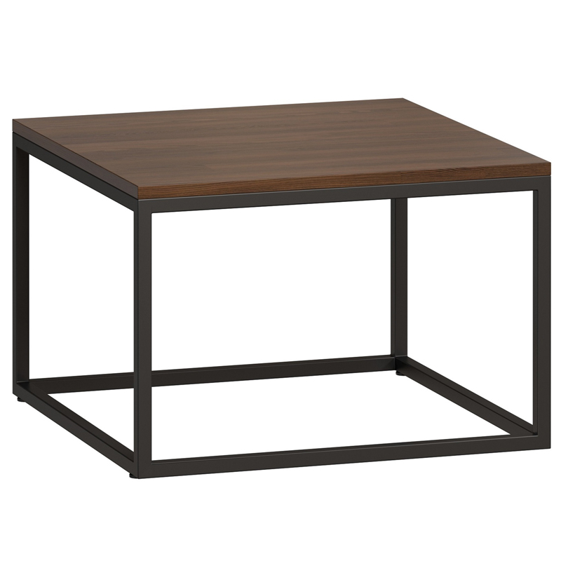 Кофейный стол Industrial Oak Philomel Coffee Table square Коричневый Черный в Саратове | Loft Concept 