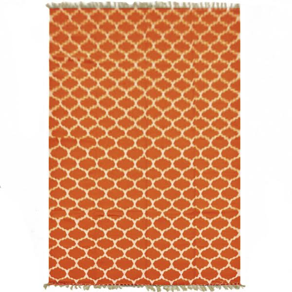 Ковер Ornament Cotton Orange 100% хлопок Оранжевый Ковер Ornament Cotton Orange 100% хлопок Оранжевый в Саратове | Loft Concept