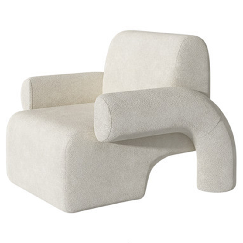 Кресло Odom White Boucle Armchair Белый в Саратове | Loft Concept 