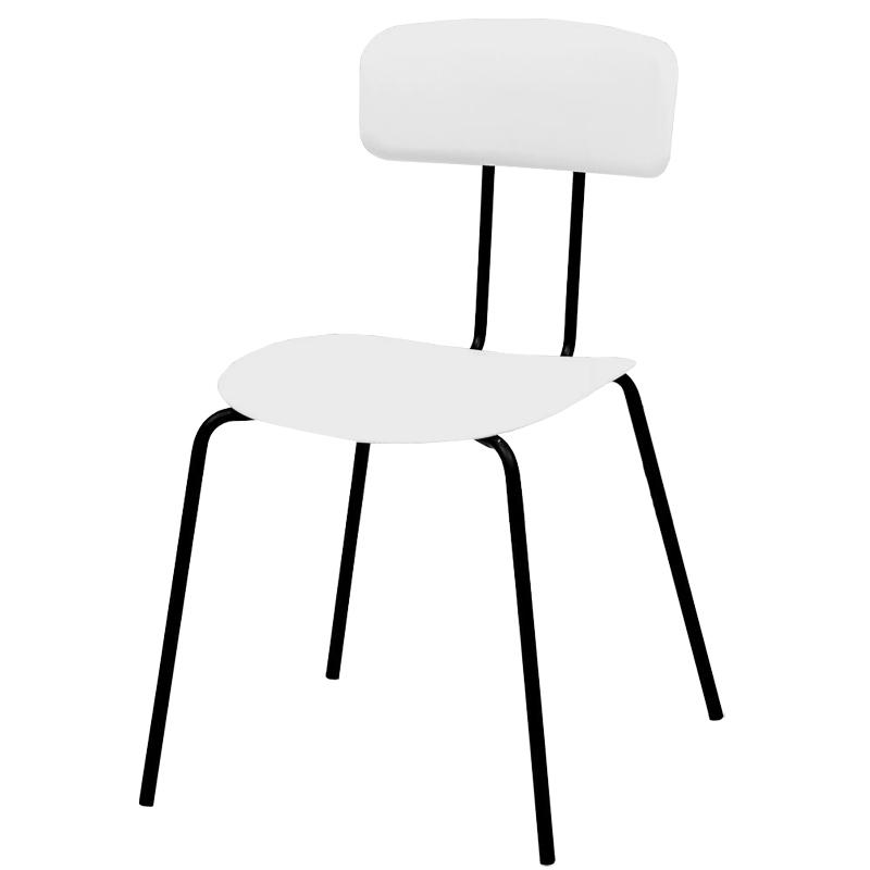 Стул Tyler Loft Stool White Белый Черный в Саратове | Loft Concept 