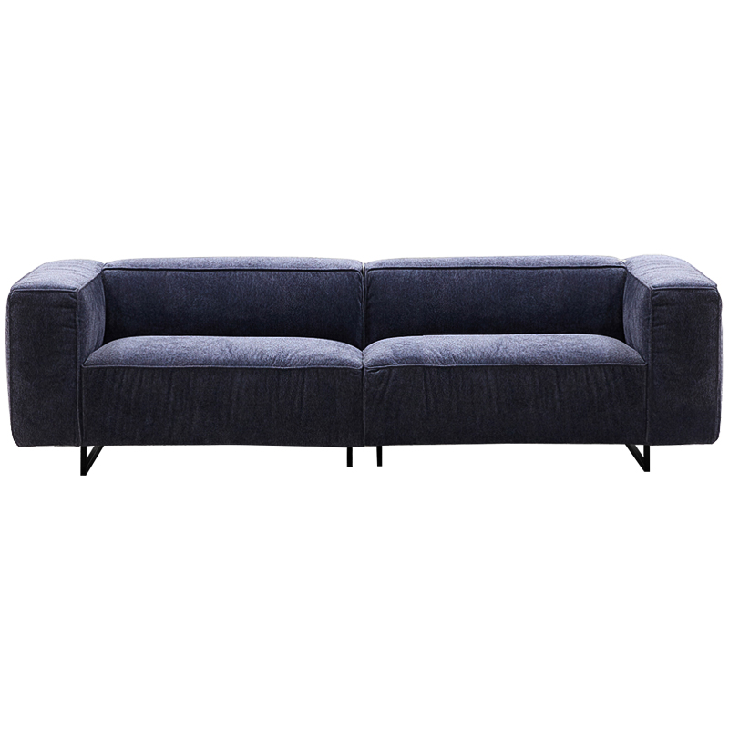 Диван Bastien Soft Dark Blue Sofa Темно-синий Черный в Саратове | Loft Concept 