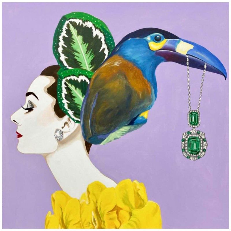 Картина Audrey with Blue Toucan Headdress Мульти в Саратове | Loft Concept 