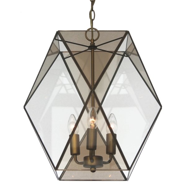 Подвесной светильник Rombius Pendant large III brandy glass Темная бронза винтаж в Саратове | Loft Concept 