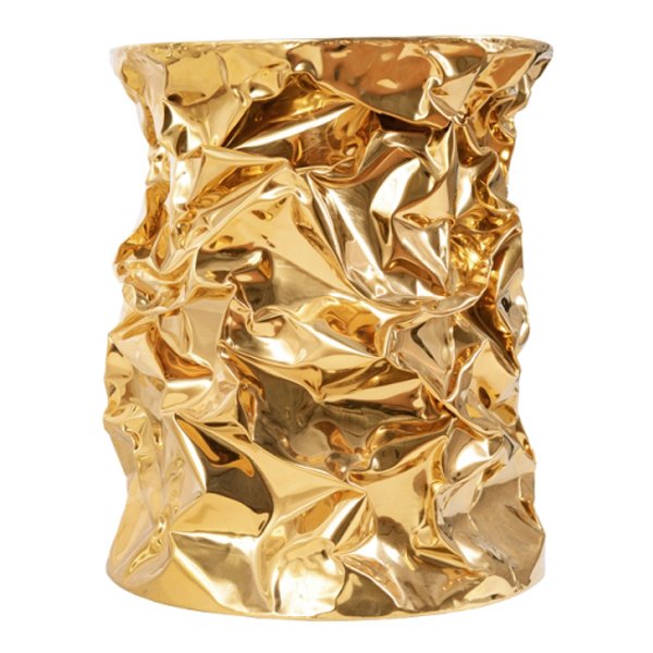 Приставной столик Stool Gold Crumpled Paper  в Саратове | Loft Concept 