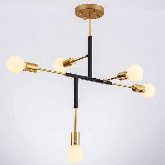 Светильник CLIFF SUSPENSION LAMP black Золотой Черный в Саратове | Loft Concept 