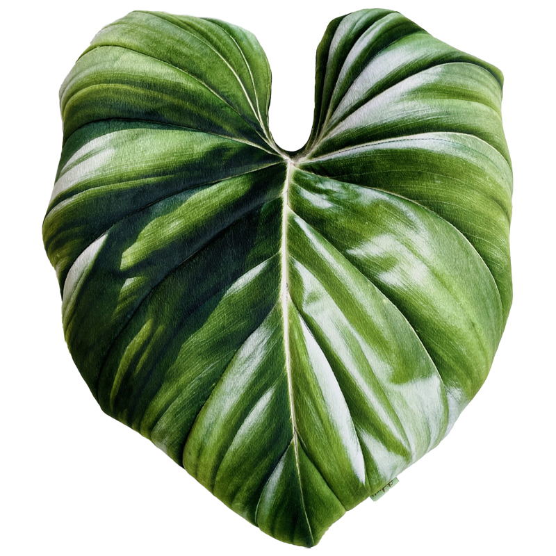 Декоративная подушка Botanical Cushion Philodendron Зеленый в Саратове | Loft Concept 