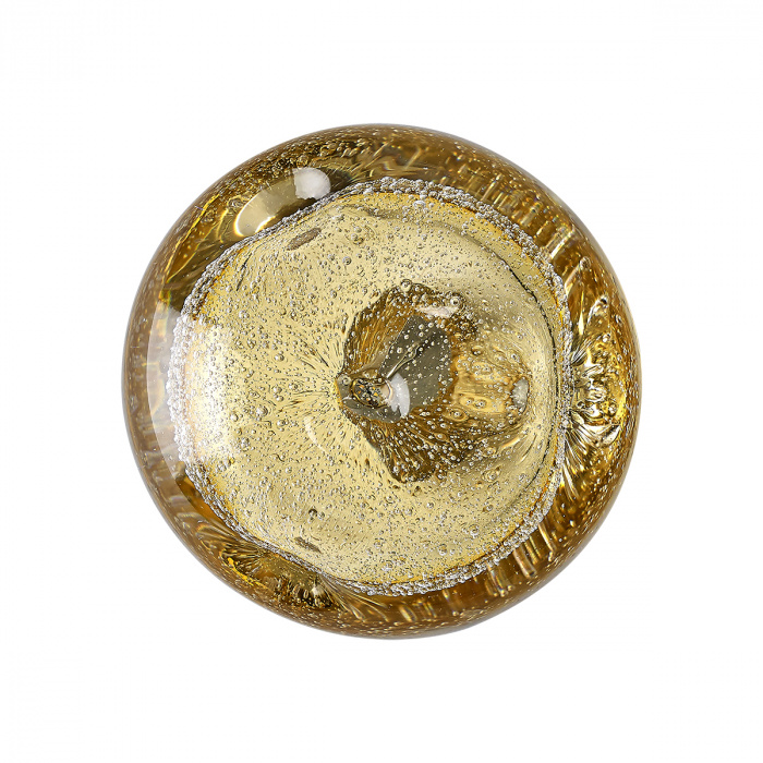 Бра с круглым плафоном из прозрачного стекла с пузырьками воздуха Effervia  Бронзовый Янтарный Красный Зеленый Серый в Саратове | Loft Concept 