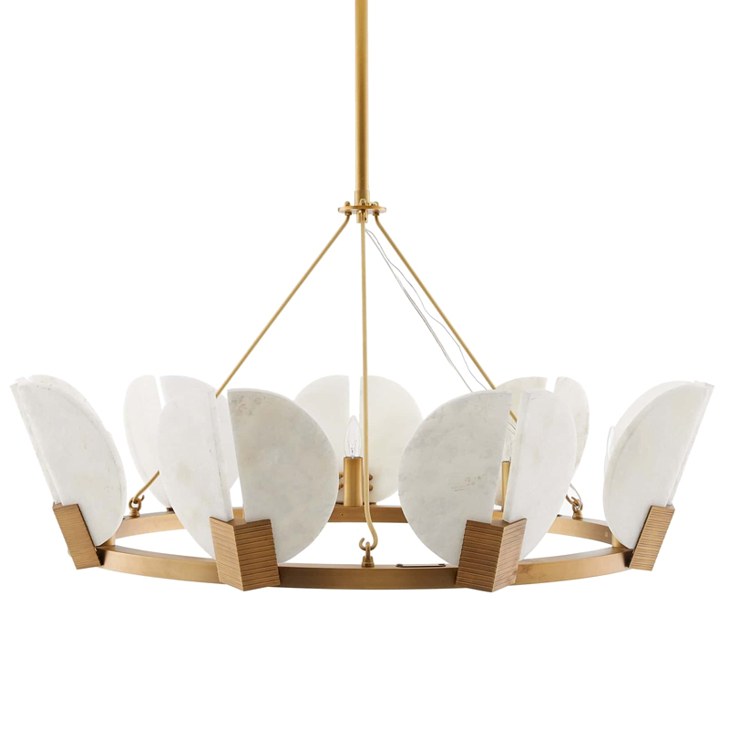 Люстра Arteriors SIERRA CHANDELIER GOLD Золотой Белый в Саратове | Loft Concept 