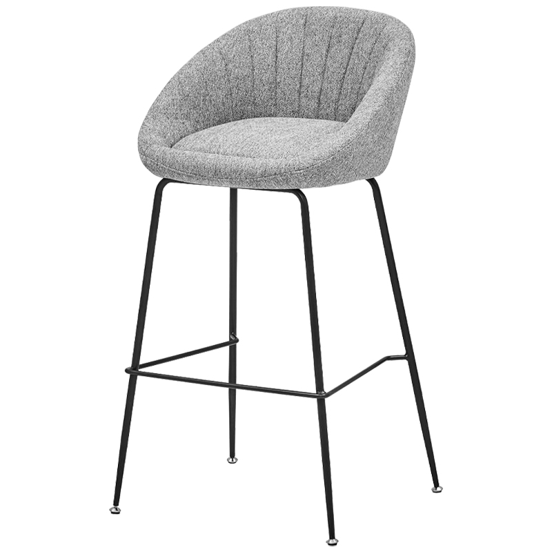 Барный стул Alberto Bar Stool Gray Черный Светло-серый в Саратове | Loft Concept 