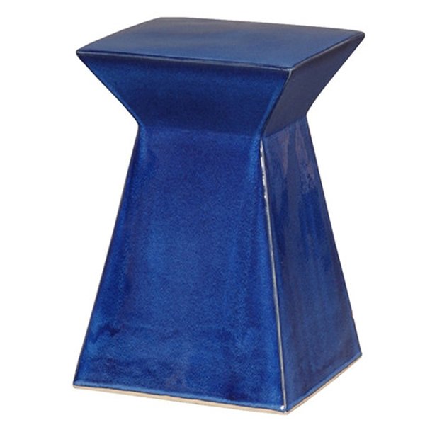 Керамический табурет Upright Garden Stool - Blue Синий в Саратове | Loft Concept 