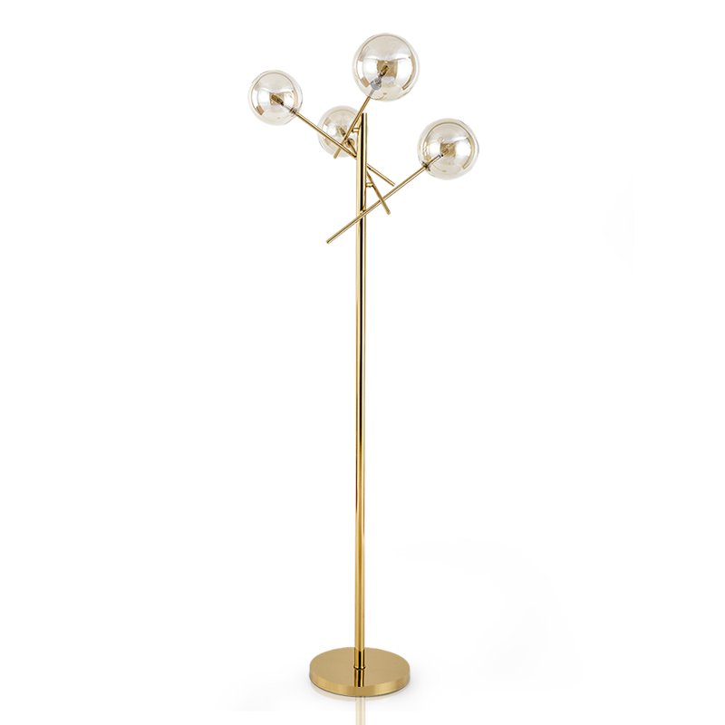 Торшер Gallotti & Radice Bolle floor lamp Золотой Дымчатый (Smoke) Торшер Gallotti & Radice Bolle floor lamp Золотой Дымчатый (Smoke) в Саратове | Loft Concept
