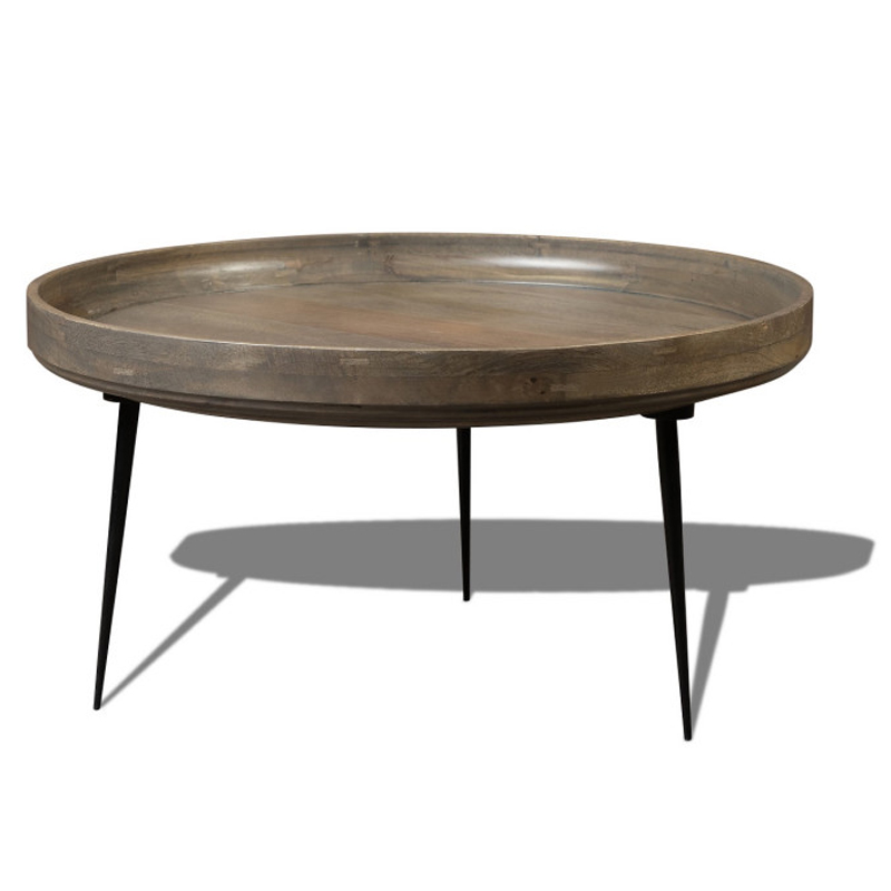 Кофейный стол Davidson Coffee Table platinum 40 Серый Черный в Саратове | Loft Concept 