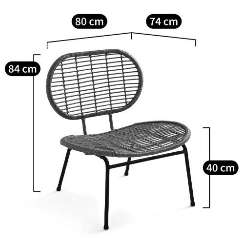 Садовое кресло из искусственного ротанга Mills Rattan Wicker Chair в Саратове