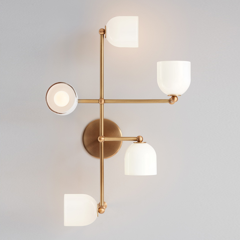 Бра Edie Sconce white Латунь Белый в Саратове | Loft Concept 