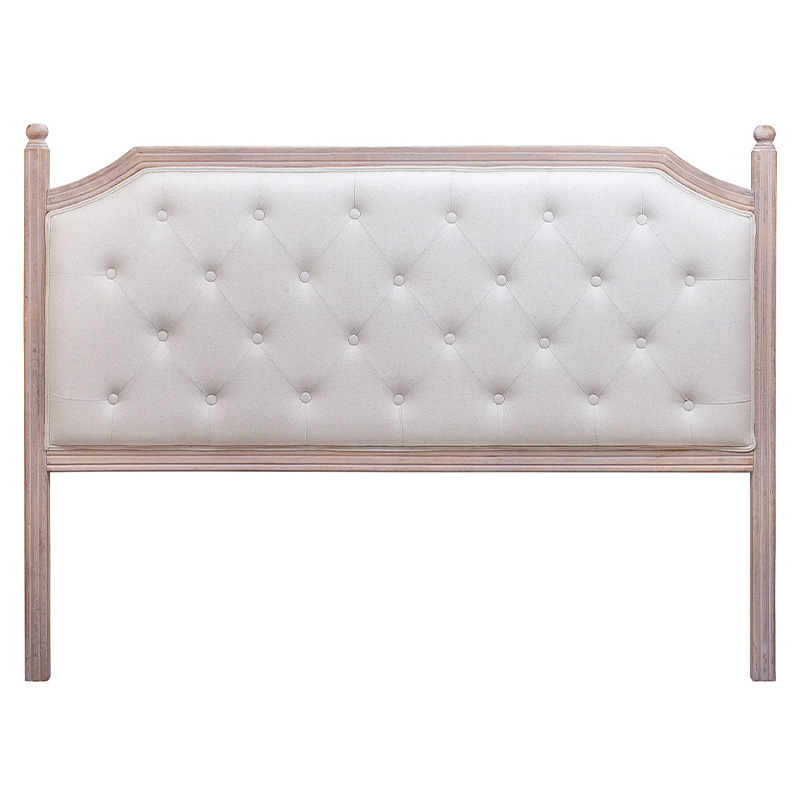 Изголовье кровати бежевое с мягкой обивкой из льна Emma Headboard Бежевый Коричневый в Саратове | Loft Concept 