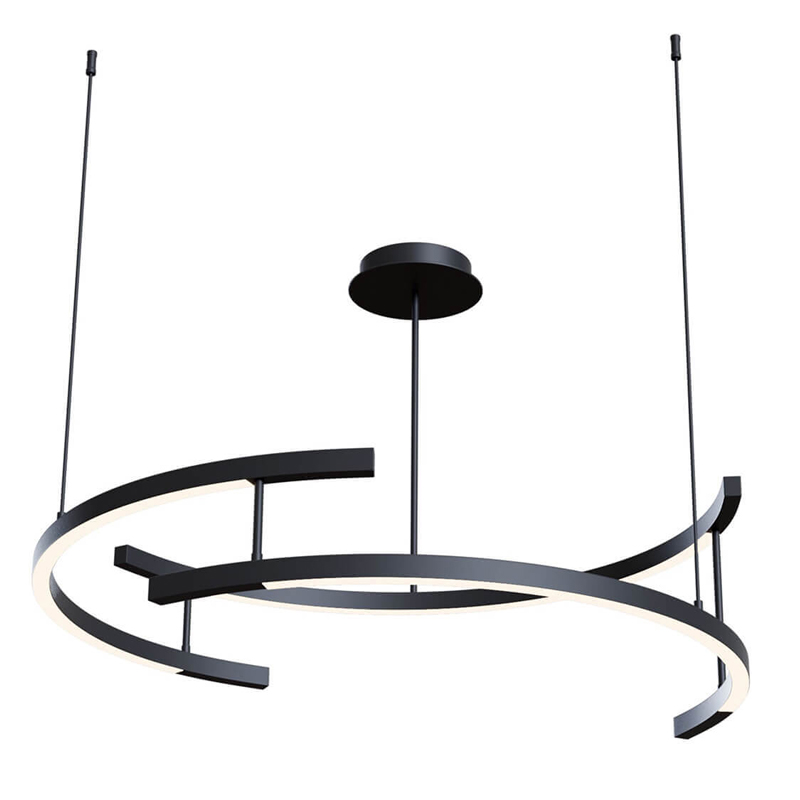 Люстра Smeragde Light Chandelier black arcs Черный в Саратове | Loft Concept 