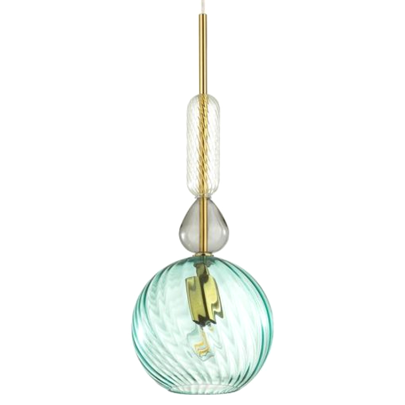 Подвесной Geometry Glass Бирюзовый Синий Золотой Бирюзовый в Саратове | Loft Concept 