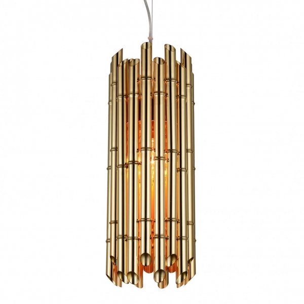 Люстра Golden Bamboo Pendant Глянцевое золото Люстра Golden Bamboo Pendant Глянцевое золото в Саратове | Loft Concept