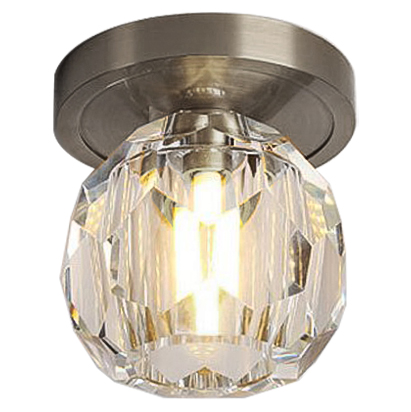 Потолочный светильник Boule de Cristal Single ceiling light Никель Прозрачное Стекло Потолочный светильник Boule de Cristal Single ceiling light Никель Прозрачное Стекло в Саратове | Loft Concept