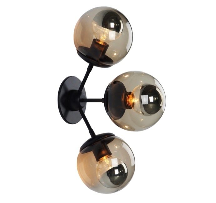 бра Modo Sconce 3 Globes Черный в Саратове | Loft Concept 