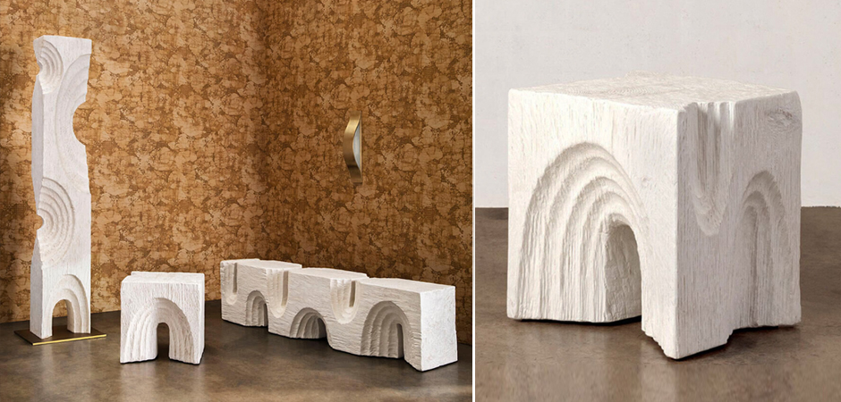Приставной стол Kelly Wearstler Белый Echo Stool Приставной стол Kelly Wearstler Белый Echo Stool - Loft-Concept в Саратове