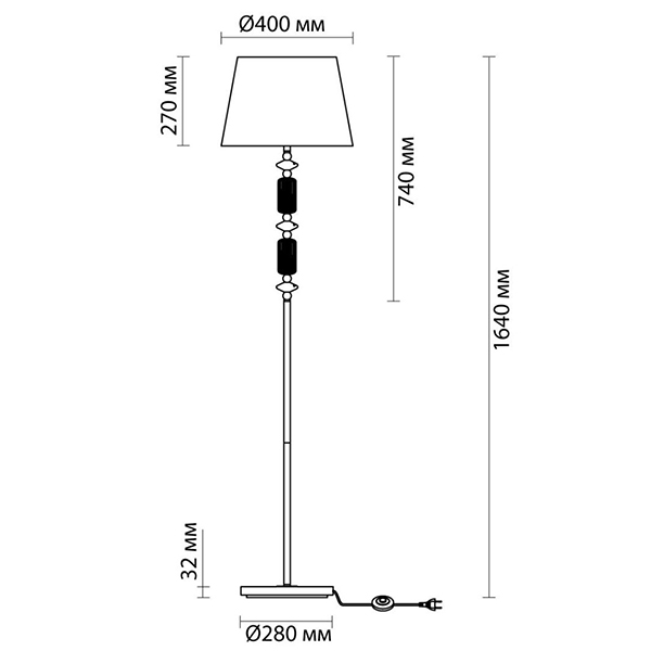 Торшер Iris Fabric Lampshade Floor lamp Candy в Саратове