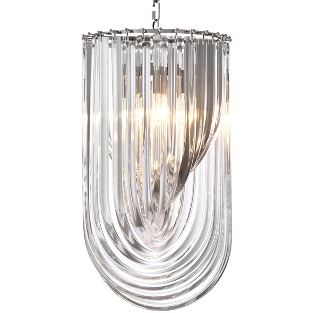 Люстра Chandelier Murano Clear 35 Прозрачный (Transparent) Никель в Саратове | Loft Concept 