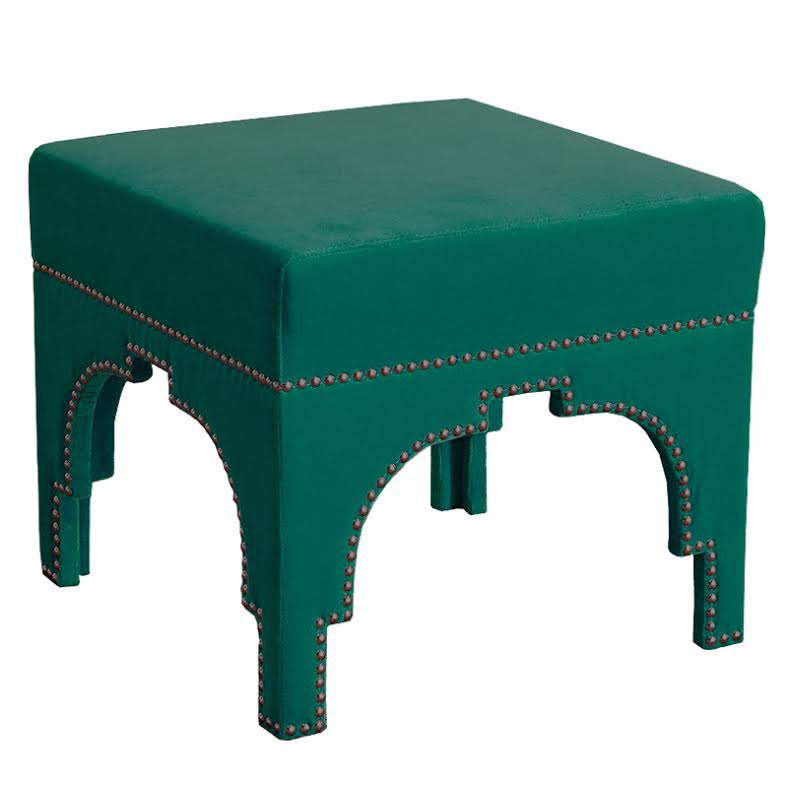 Raelynn Velvet Ottoman Изумрудный в Саратове | Loft Concept 