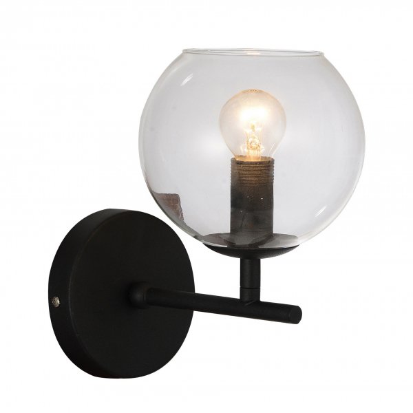 Настенный светильник Sphere Cumulus Glass Wall Черный Настенный светильник Sphere Cumulus Glass Wall Черный в Саратове | Loft Concept