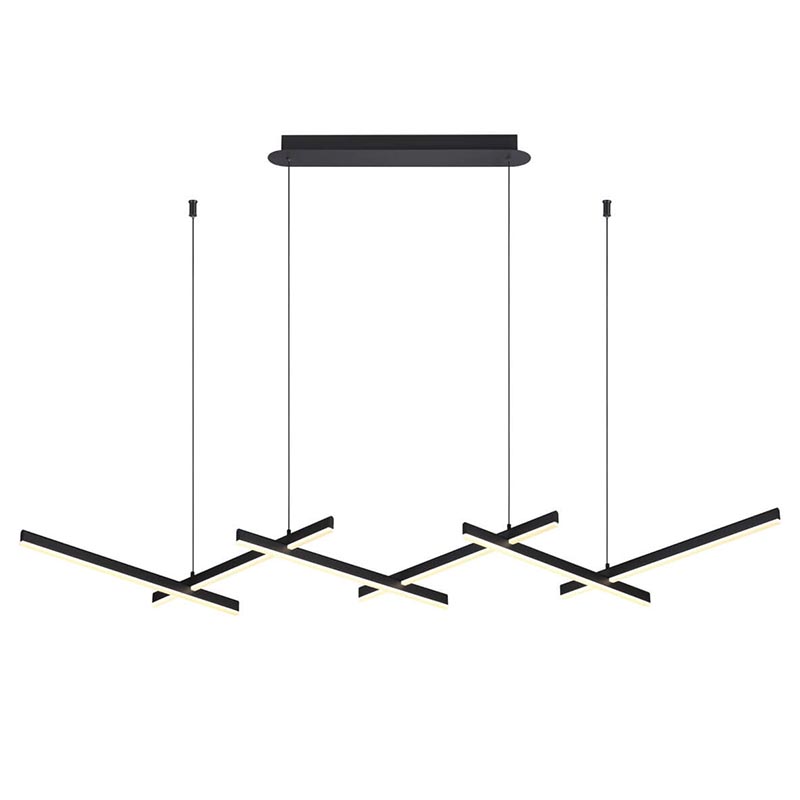 Люстра Rolf Black Lines Linear Chandelier Черный в Саратове | Loft Concept 