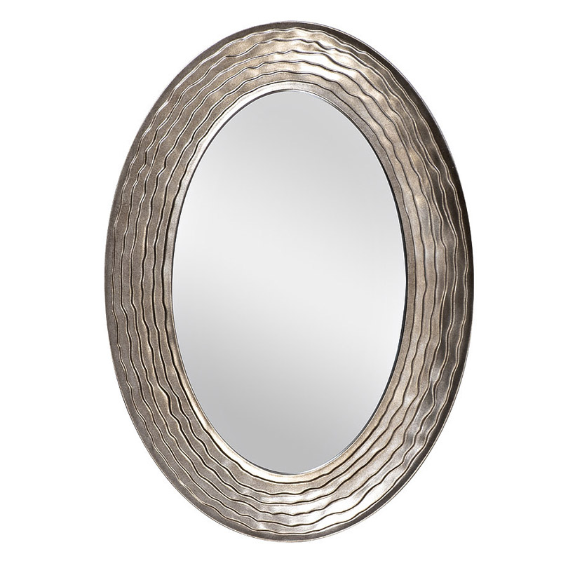 Зеркало Waves Dark Silver Oval Mirror  в Саратове | Loft Concept 