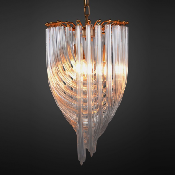 Люстра Retro Frozen Glass Chandelier 30 Champagne  в Саратове | Loft Concept 