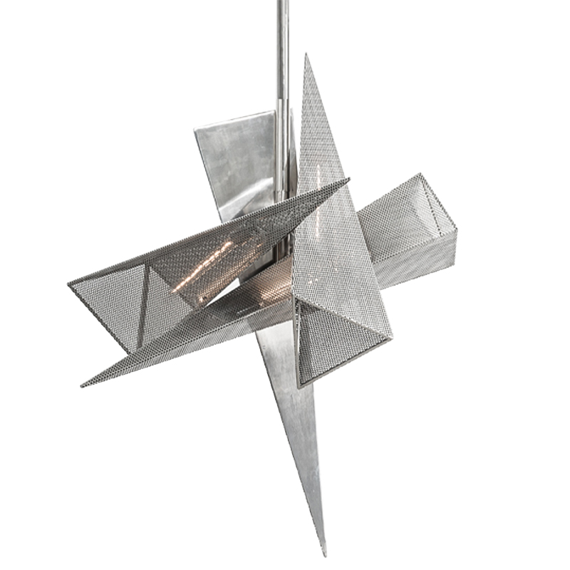Люстра Susan Hornbeak TRYSTAN CHANDELIER - Silver Leafed Perforated Steel Pyramids Silver Серебряный Люстра Susan Hornbeak TRYSTAN CHANDELIER - Silver Leafed Perforated Steel Pyramids Silver Серебряный в Саратове | Loft Concept