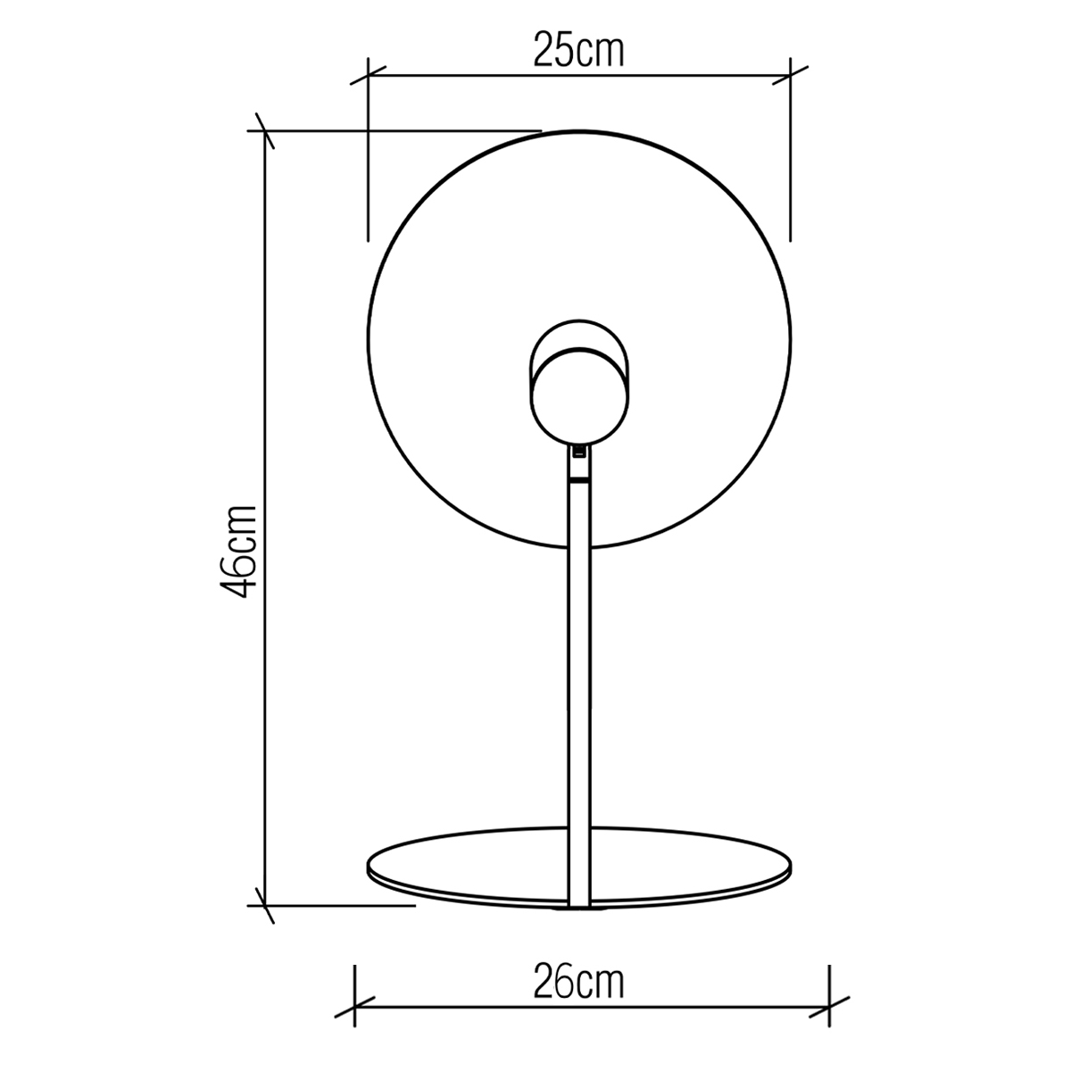 Настольная лампа с круглым деревянным отражателем и черным цилиндрическим плафоном Accord Lighting в Саратове