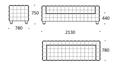 Диван Kubus 3 seater в Саратове