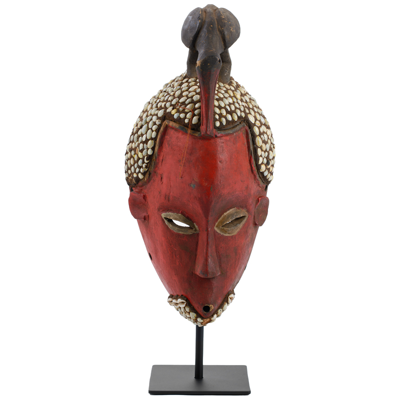 Маска African Mask Bomani Коричневый Красный Черный Маска African Mask Bomani Коричневый Красный Черный в Саратове | Loft Concept