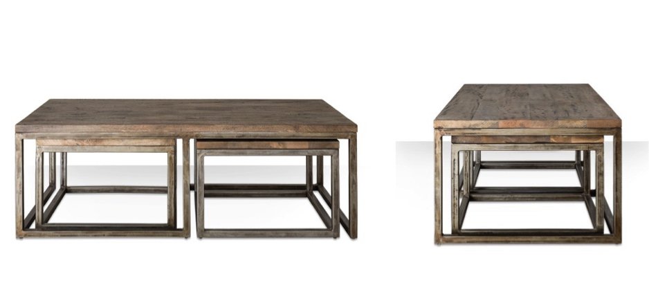 Журнальный стол Industrial Metal Rust Triple Table Журнальный стол Industrial Metal Rust Triple Table - Loft-Concept в Саратове