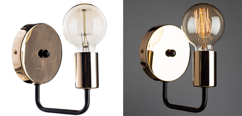 Бра Loft Industrial Glossy Gold Sconces Бра Loft Industrial Glossy Gold Sconces - Loft-Concept в Саратове