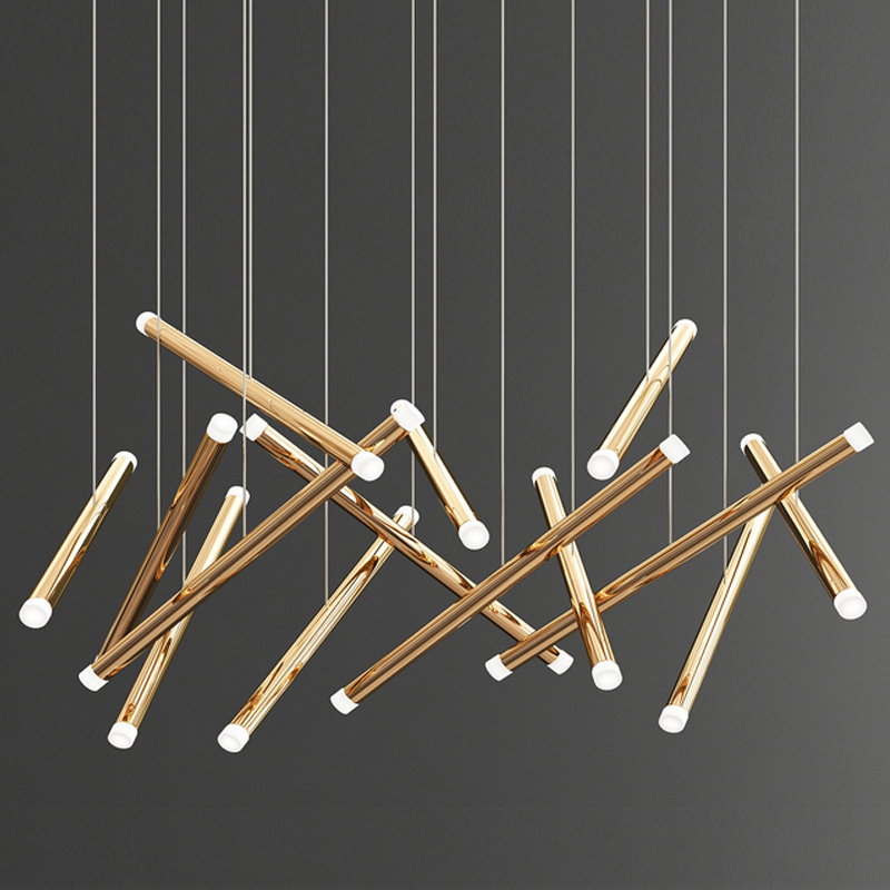 Люстра Dutti D0068 LED Chandelier Modern 14 Глянцевое золото Люстра Dutti D0068 LED Chandelier Modern 14 Глянцевое золото в Саратове | Loft Concept