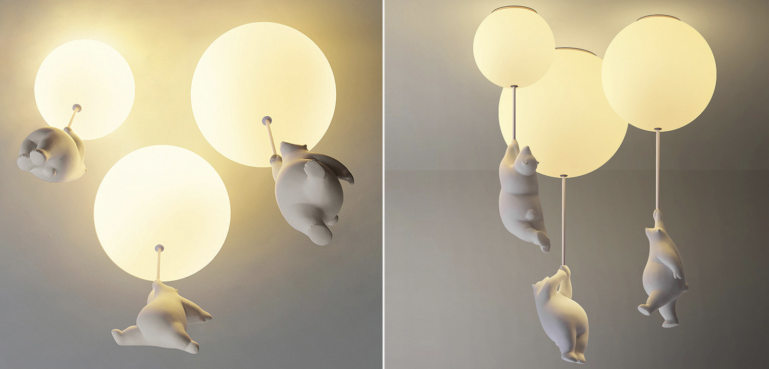 WASTY Потолочный светильник с мишками - фото