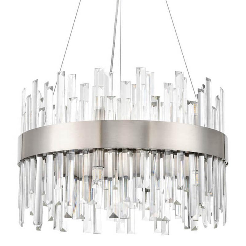 Люстра Cramer Chandelier 50 satin nickel Прозрачный (Transparent) Никель Сатин в Саратове | Loft Concept 