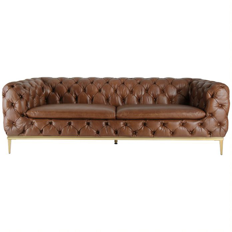 Диван Dorsten Sofa brown leather Коричневый в Саратове | Loft Concept 